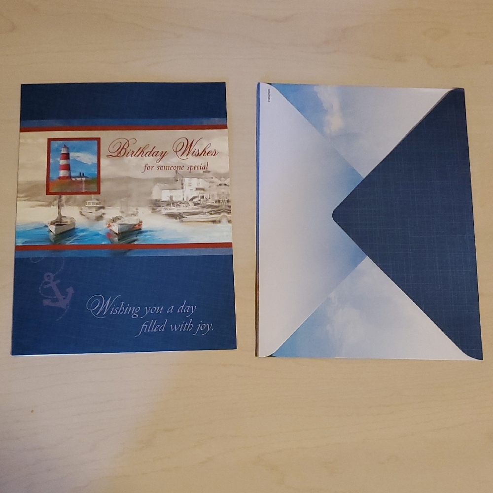 Birthday Wishes for Someone Special Card with Matching Envelope - Nautical